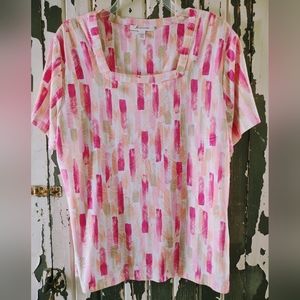 JM COLLECTION LARGE, SQUARE NECK